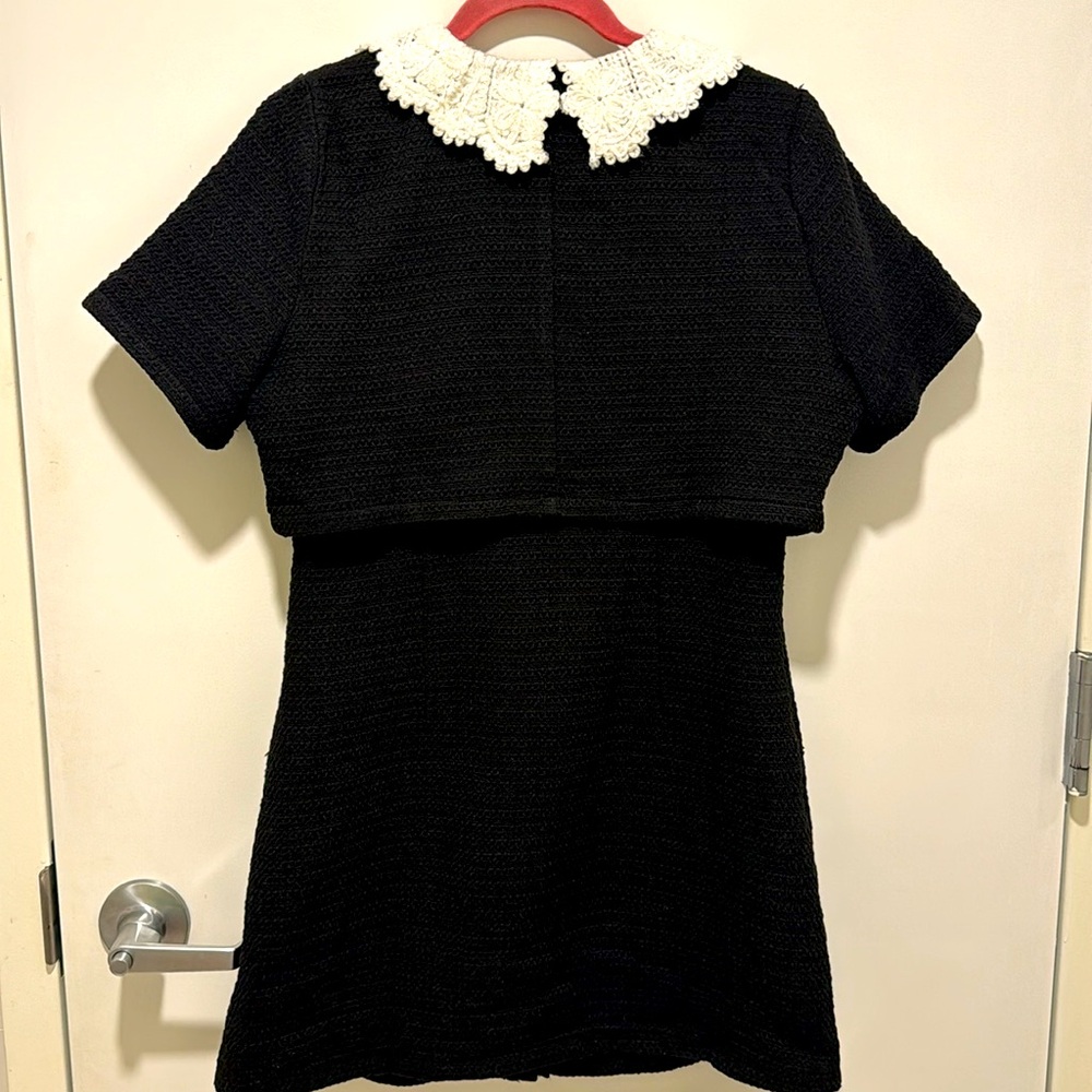 CIDER Tweed Black Dress - Picture 4 of 4